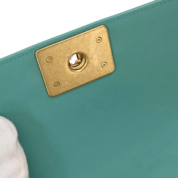 Boy Chanel Emerald Green Lambskin Small Chain Shoulder Bag - Picture 6 of 10